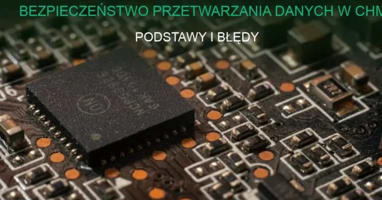 Wizualizacja bezpieczeństwa danych w chmurze z symbolami ochrony i monitorowania.