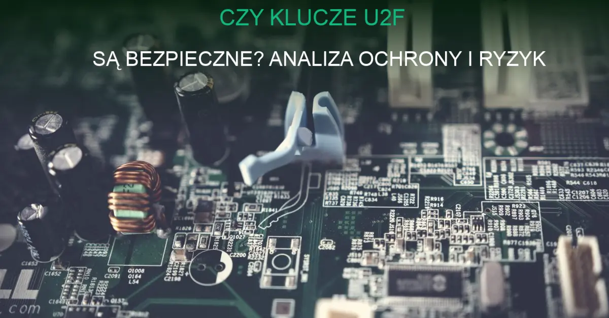 Fizyczny klucz U2F podłączony do laptopa, zabezpieczenie przed phishingiem
