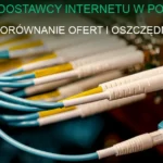 Sieć komputerowa z serwerami i kablami symbolizująca dostawców internetu