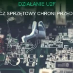 Ilustracja techniczna przedstawiająca działanie klucza U2F i autoryzację sprzętową.
