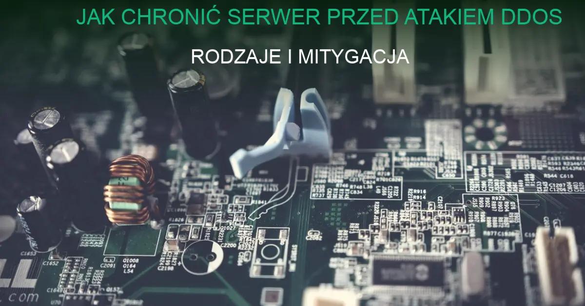 Serwer chroniony przed atakiem DDoS, infrastruktura sieciowa