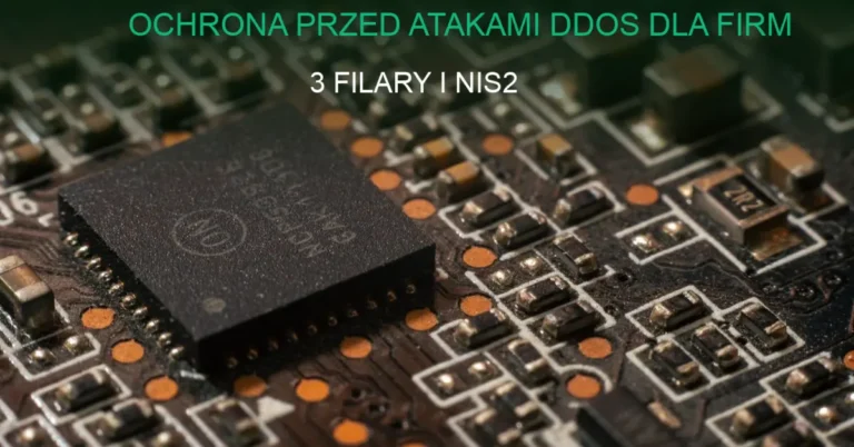 Schemat ochrony DDoS z trzema filarami: scrubbing, SOC i SLA oraz zgodność z NIS2.