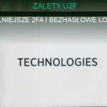 Fizyczny klucz U2F podłączony do komputera, zabezpieczenie przed phishingiem