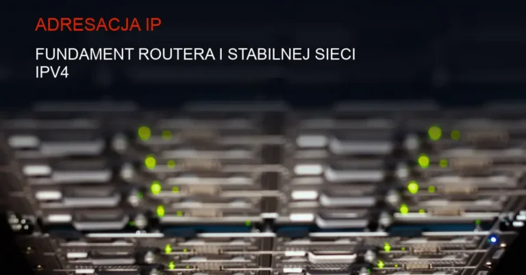 Ciemny serwer w szafie rack, technologia sieciowa