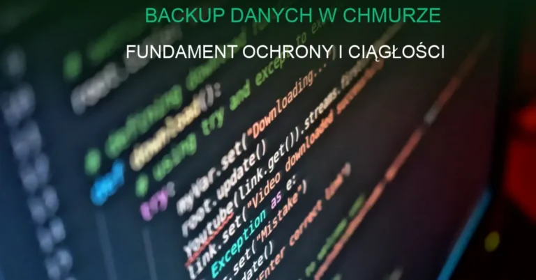 Nowoczesne centrum danych z serwerami reprezentujące backup w chmurze