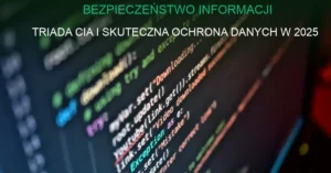 Ilustracja koncepcji bezpieczeństwa informacji z kłódką i elementami cyberochrony