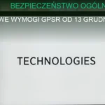 Ilustracja bezpieczeństwa ogólnego produktów z oznaczeniami zgodności i cyframi