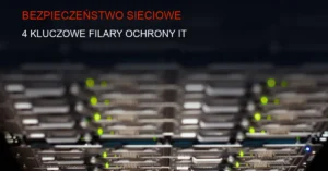 Wielowarstwowa ochrona sieci z zaporą i szyfrowaniem.