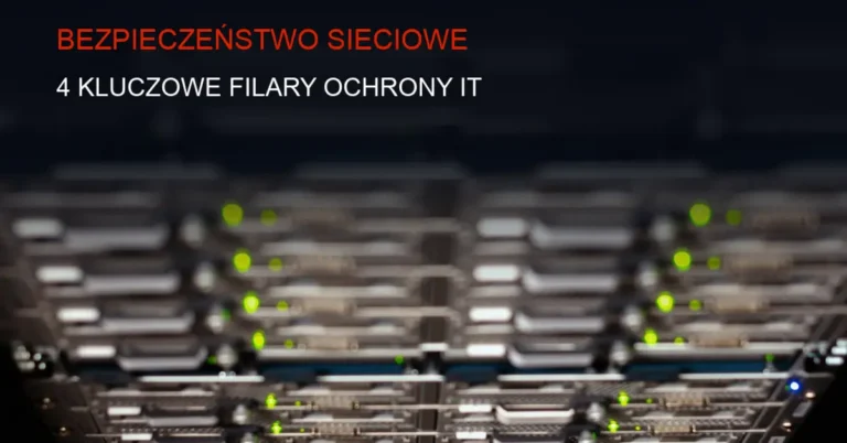 Wielowarstwowa ochrona sieci z zaporą i szyfrowaniem.