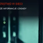 Technologiczne tło zabezpieczeń sieciowych z wizerunkiem serwera i firewall