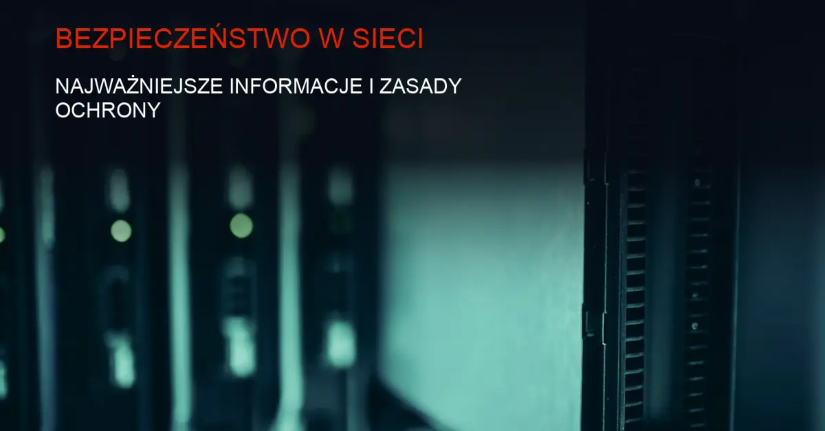 Technologiczne tło zabezpieczeń sieciowych z wizerunkiem serwera i firewall
