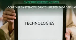 Obraz koncepcyjny cyberbezpieczeństwa, sieć komputerowa na tle ciemnego ekranu