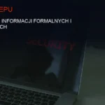 Ciemna grafika technologiczna z serwerownią i kodami binarnymi, ilustrująca bezpieczne przechowywanie danych sklepu.