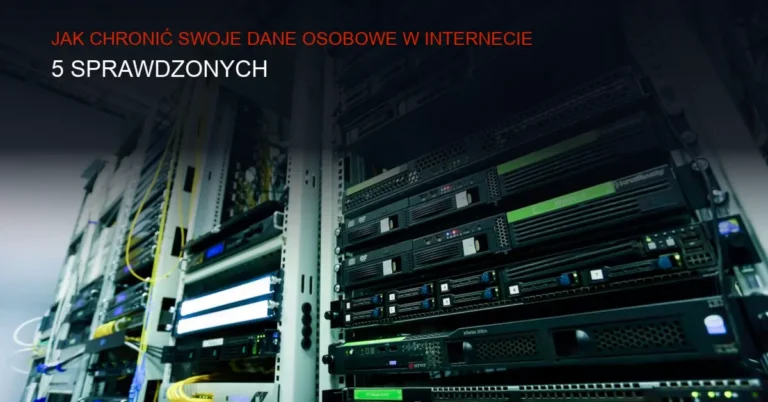 Ciemne tło technologiczne z symbolami ochrony danych i sieci.