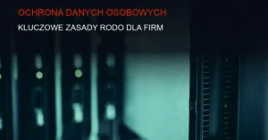 Obraz koncepcyjny ochrony danych osobowych z elementami cyberbezpieczeństwa i sieci IT.