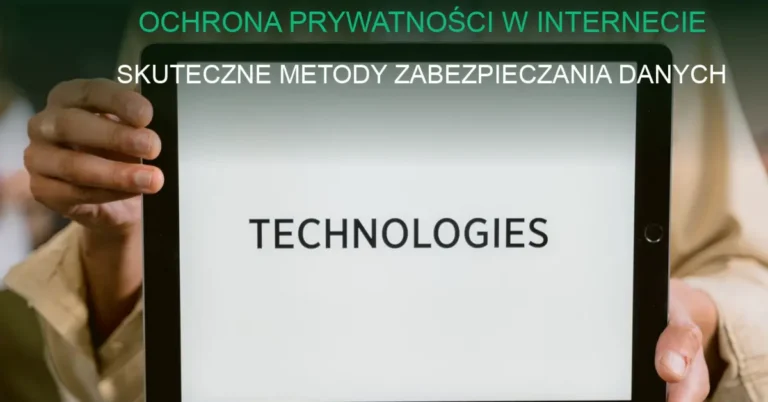 Ilustracja przedstawiająca koncepcję ochrony prywatności w internecie z ikonami zabezpieczeń
