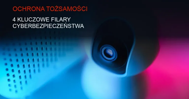 Ciemne tło technologiczne z symbolami cyberbezpieczeństwa i ochrony danych