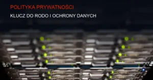 Ciemne tło z ikonami ochrony danych i zabezpieczeń sieciowych