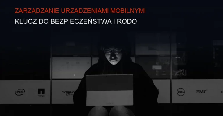 Ciemne tło z serwerownią i zabezpieczeniami sieciowymi, technologia cyberbezpieczeństwa